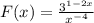 F(x) = \frac{3^{1-2x}}{x^{-4}}