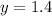 y =1.4