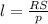 l = \frac{RS}{p}