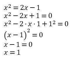 Решите уравнение х^2=2х-1 7 класс 20