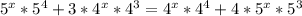 5^{x}*5^{4}+3*4^{x}*4^{3}= 4^{x}*4^{4}+4*5^{x}*5^{3}&#10;