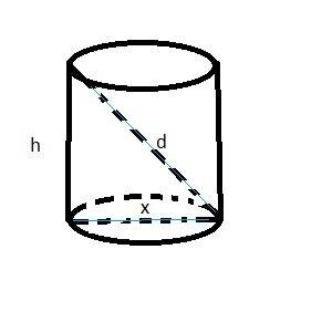 Образующая цилиндра равна 4 см, а диагональ осевого сечения - 5 см. найдите объем цилиндра.