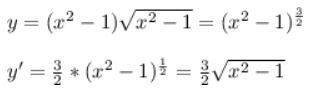 Найти производую функции y=(x^2-1)√(x^2-1) в точке x=√2