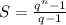 S= \frac{q^{n}-1 }{q-1}