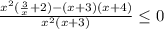 \frac{x^{2}({\frac{3}{x}+2})-(x+3)(x+4)}{x^{2}(x+3)} \leq 0