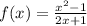 f(x) = \frac{ {x}^{2} - 1 }{2x + 1}