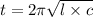 t = 2\pi \sqrt{l \times c}