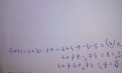 Вопрос жизни и смерти тело движется по закону: s(t)=t^3-3t^2+5t+4(м) найдите скорость в момент време