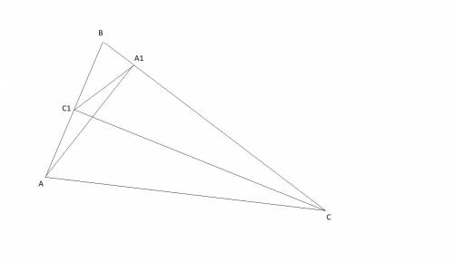 Втреугольнике abc со сторонами ab=6; bc=7; ca=8. точки a1 и c1 - основания высот, опущенных из верши