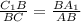 \frac{C_{1}B}{BC}=\frac{BA_{1}}{AB}