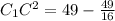 C_{1}C^{2}=49- \frac{49}{16}