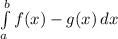 \int\limits^b_a {f(x)-g(x)} \, dx