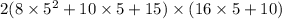 2(8 \times 5 ^{2} + 10 \times 5 + 15) \times (16 \times 5 + 10)