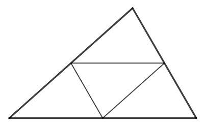 11) докажите, что средние линии треугольника разбивают его на 4 равновеликие части.