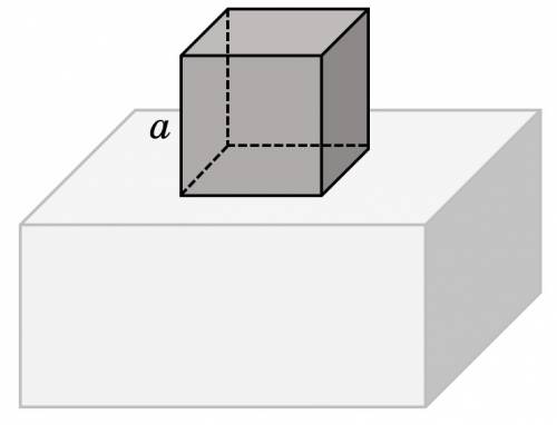 На столе стоит медный куб с ребром длиной 10 см. какое давление он создаёт на стол? считайте, что пл