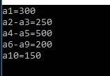 Имеется массив из десяти чисел. массив может иметь следующий вид: 300 250 250 250 250 200 200 200 20