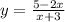 y = \frac{5 - 2x}{x + 3} \\ \\