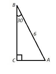 №17.1 в прямоугольном ∆ авс : ∠c – прямой, ав=6, ∠b=30^\circ. найти ас, вс.