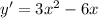 y' = 3x^2-6x