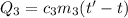 Q_{3} = c_{3}m_{3}(t' - t)