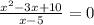 \frac{ {x}^{2} - 3x + 10}{x - 5} = 0