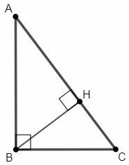Точка h является основанием высоты bh опущенный из вершины прямого угла b треугольника abc к гипотен
