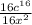 \frac{16c^{16}}{16x^{2}}