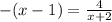 -(x-1)=\frac{4}{x+2}