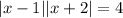 |x-1||x+2|=4