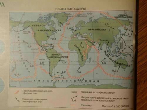 Опишите в каком направлении происходит двидение литосферных плит. где происходит подьем вещества из