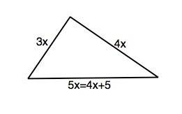 Стороны треугольника пропорциональны числам 3: 4: 5 . найдите периметр треугольника если большая сто