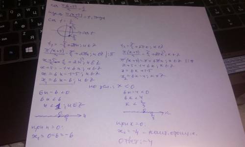 Найдите корень уравнения: cos п(x+5)/3=1/2. в ответе запишите наибольший отрицательный корень