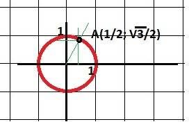 Координаты (1/2; корень из 3/2) как по ним узнать какая это точка на окружности