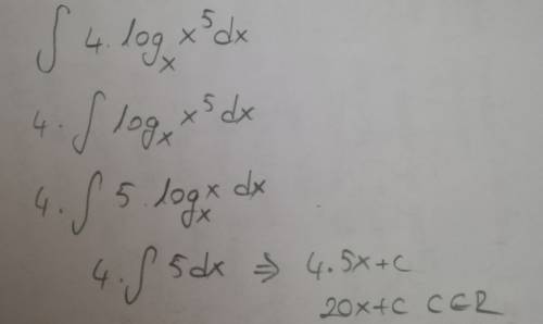 Інтеграл 4*log(x)/x^5. зразу ж дякую.