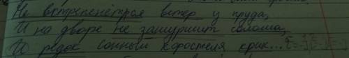 Сделайте пунктов ионный разбор предложения из стиха н. рубцова. не встрепенётся ветер у пруда, и на