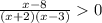 \frac{x-8}{(x+2)(x-3)} 0