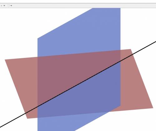 Изобразить две плоскости имеющие общую точку
