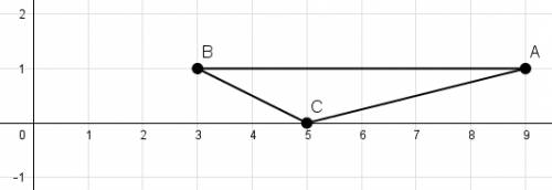 Дано: a(9; 1) b(3; 1) c(5; 0) найти периметр треугольника abc