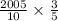 \frac{2005}{10} \times \frac{3}{5}