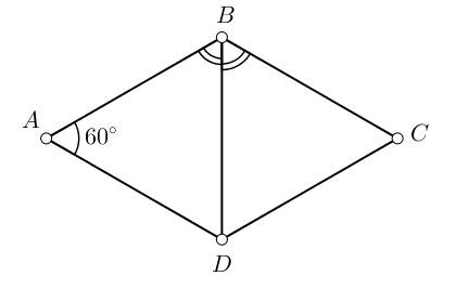 Абсд ромб кут а=60 градусів знайдіть кут.авд