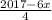 \frac{2017-6x}{4}