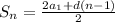 S_{n}=\frac{2a_{1}+d(n-1)}{2}