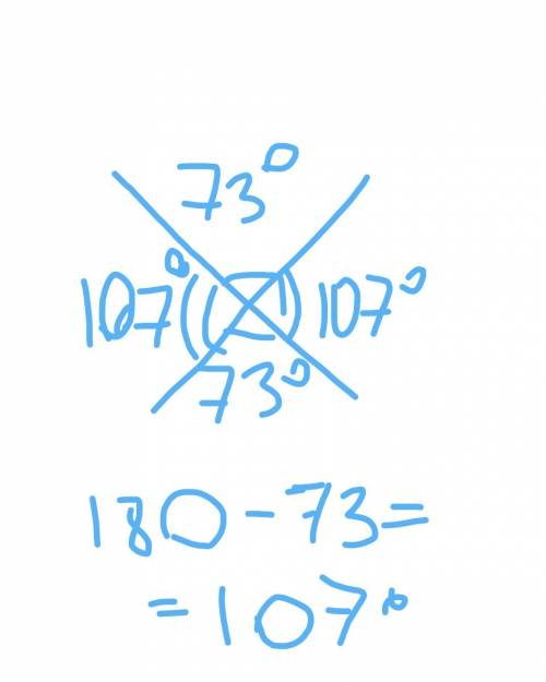 Один из вертикальных углов равен73градусов найдите аелечену второго