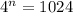 4^{n} = 1024