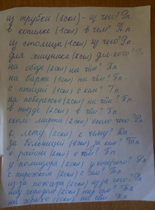 Определи падеж и склонения имён существительных . по ,а ,под покров.. , на , , в , из , для , а , на