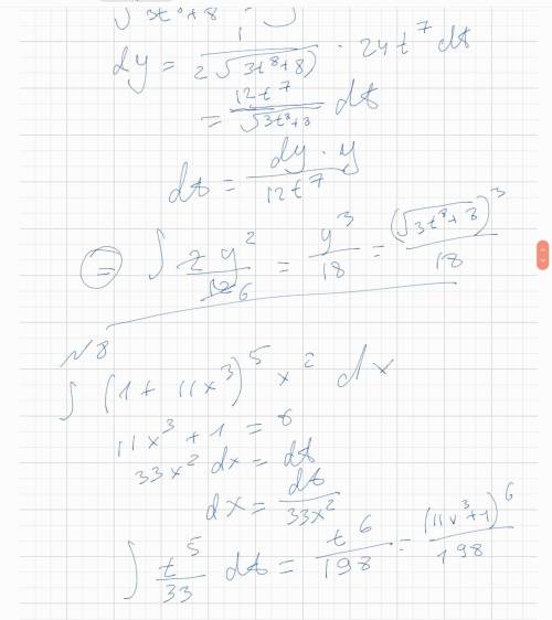 Интегралы.нужно решение №2(6,7,8.)