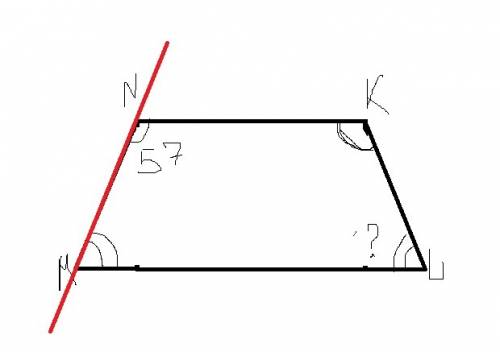 Дано: кlмn равнобедренная трапеция ∠knm = 57° найдите : ∠klm