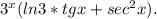 3^x(ln3*tgx + sec^2x).