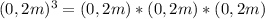 (0,2m)^3=(0,2m)*(0,2m)*(0,2m)