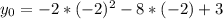 y_0=-2*(-2)^2-8*(-2)+3